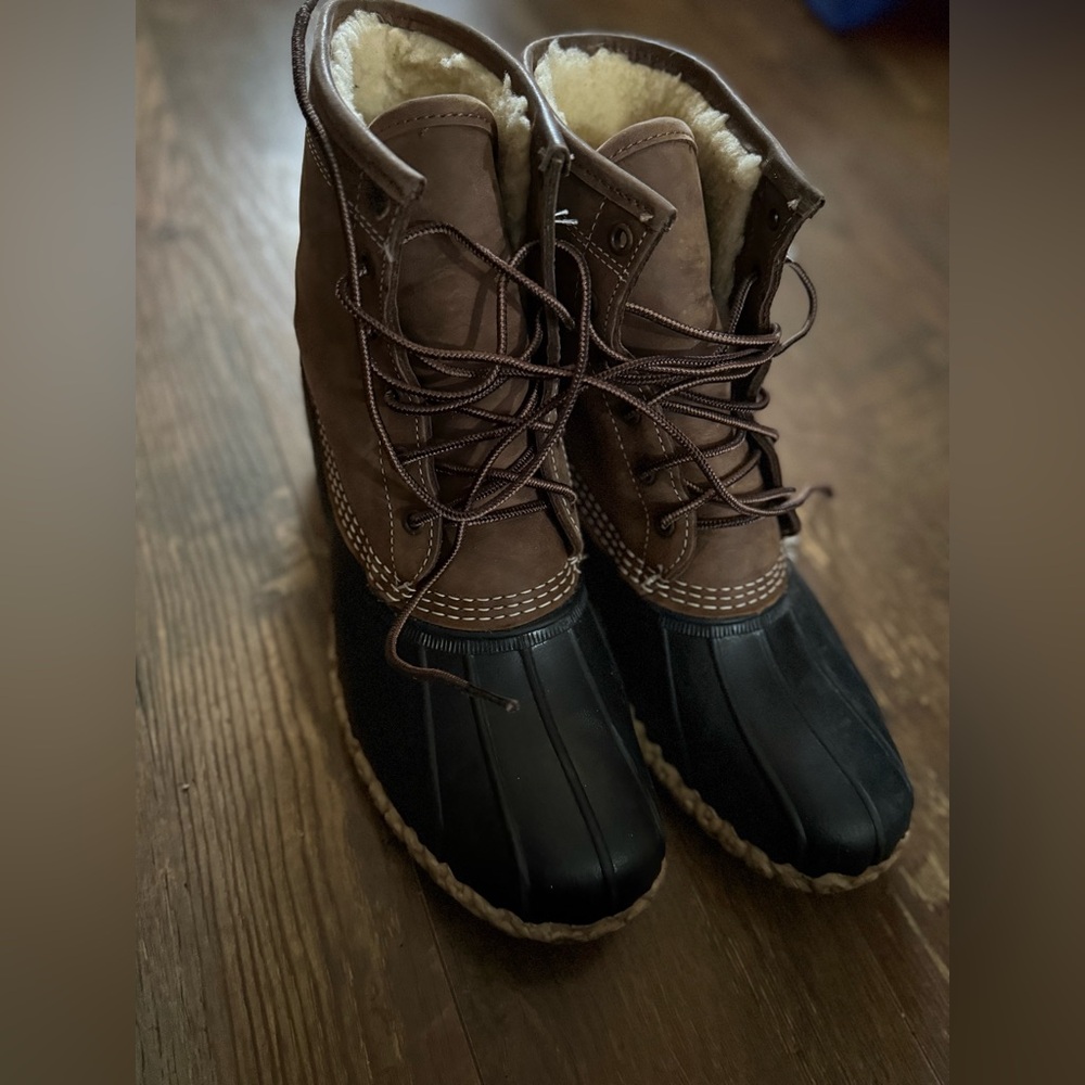 L.L. Bean Men's Brown and Black Waterproof Boots